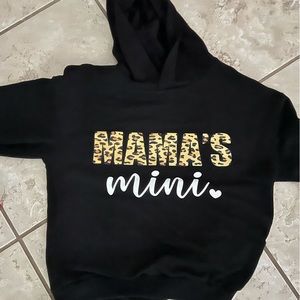 Black and cheetah print hoodie